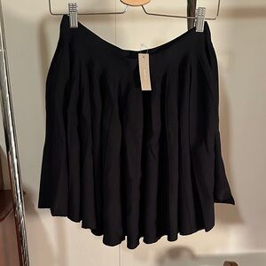 NWT J. Crew Black Sweater Flounce Mini Skirt Small